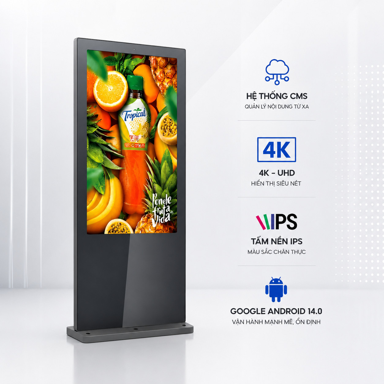 Ảnh 4 của Màn hình quảng cáo chân đứng ngoài trời 50 inch
