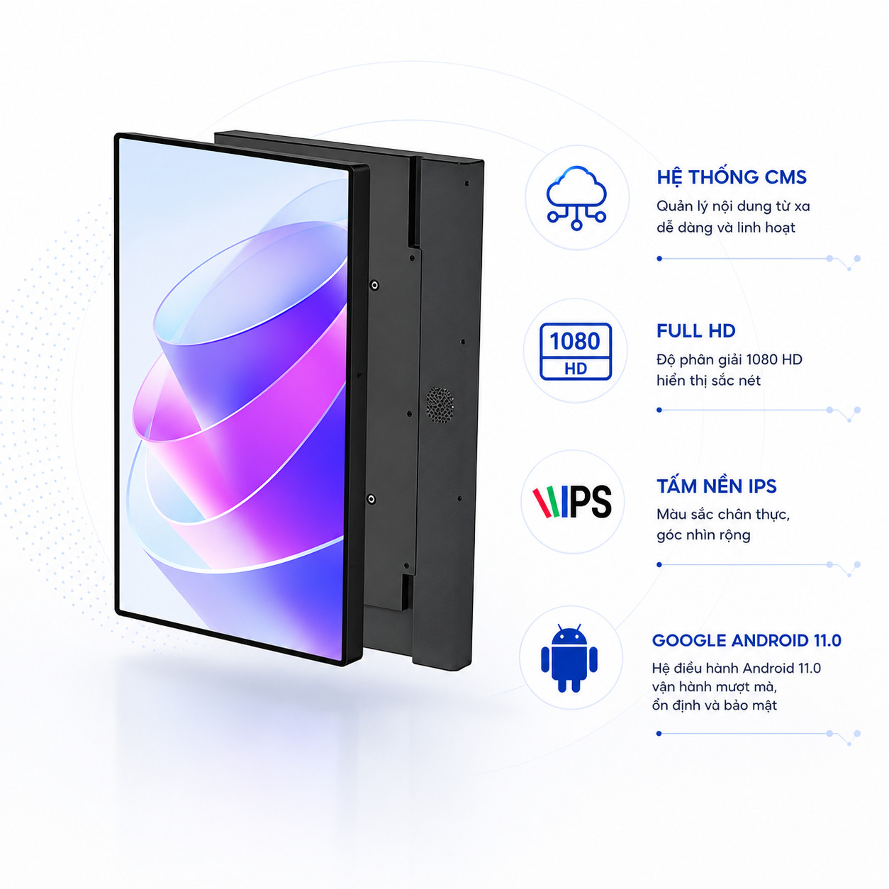 Ảnh 4 của Màn hình quảng cáo thang máy treo tường liền thân 19 inch (New Style)