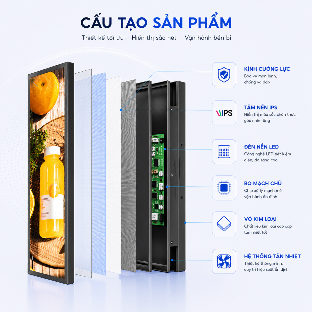 Ảnh 4 của Màn hình thanh dài 19 inch | Màn hình quảng cáo để bàn